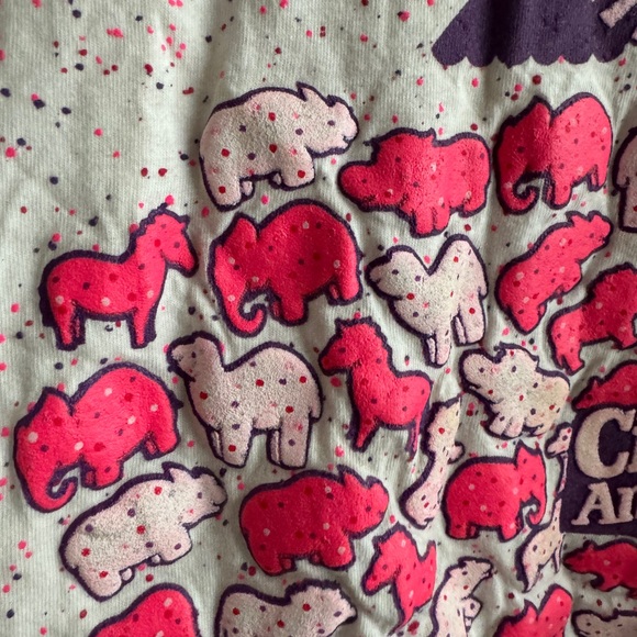 Vintage Mother's Cookies Circus Animal Cookies Puff Print Tshirt - Picture 3 of 7
